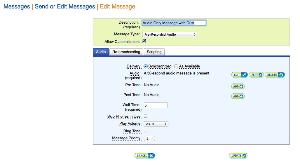 Send TTS audio as audio-only message