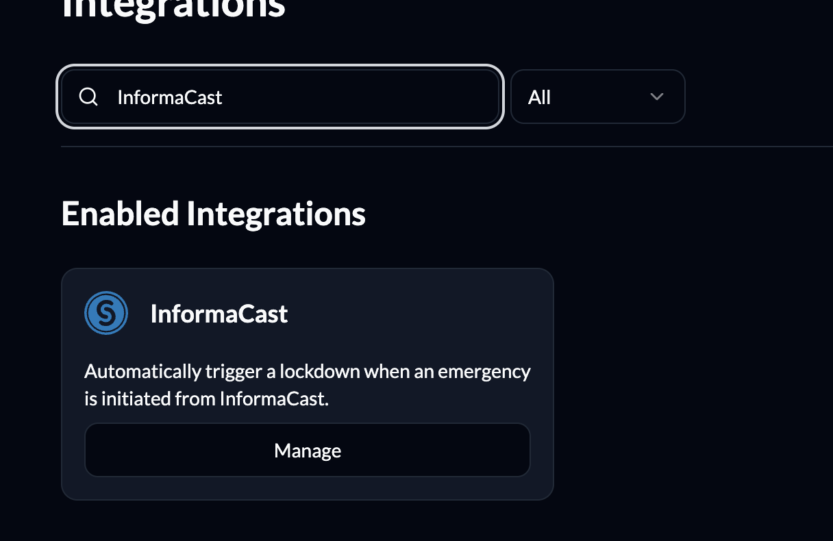 Perform a PDK Access Control Lockdown with the InformaCast API Connector