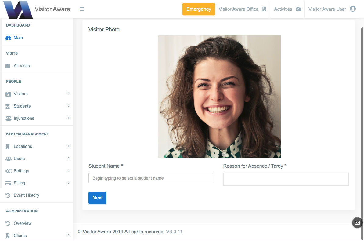 Record Student Sign Outs and Sign Ins via Dashboard