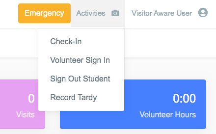Record Student Sign Outs and Sign Ins via Dashboard