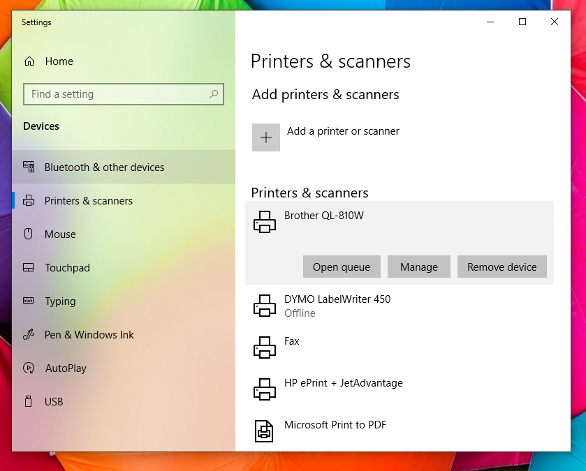 Windows.オーダーページ Configure Brother QL-810W Printer Settings for Windows
