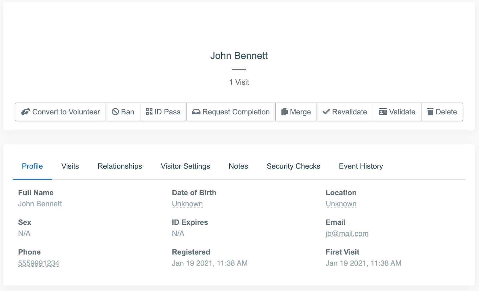 Manage Profile Completion Requests