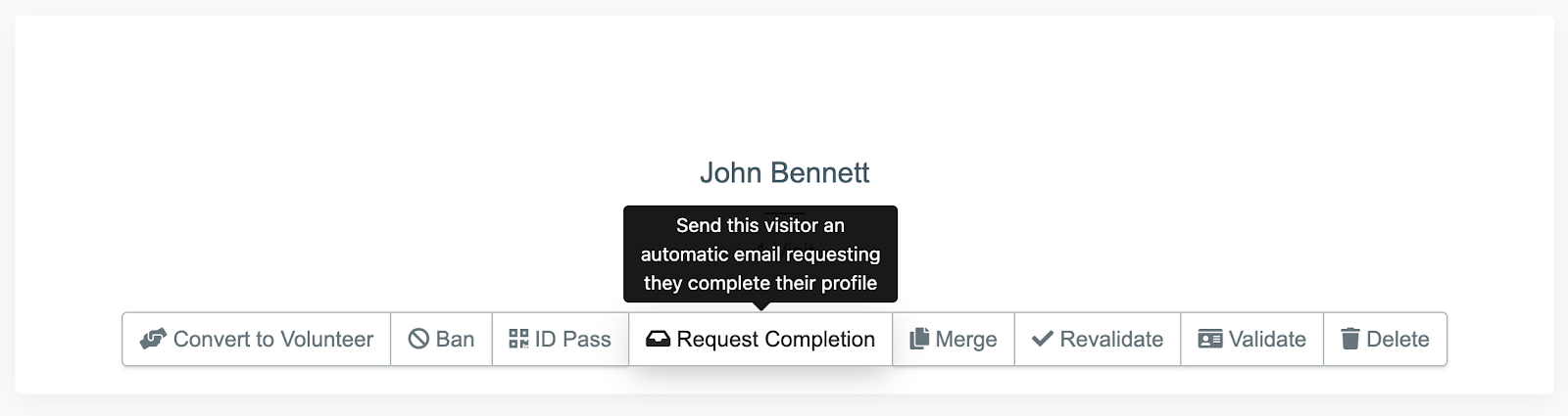 Manage Profile Completion Requests