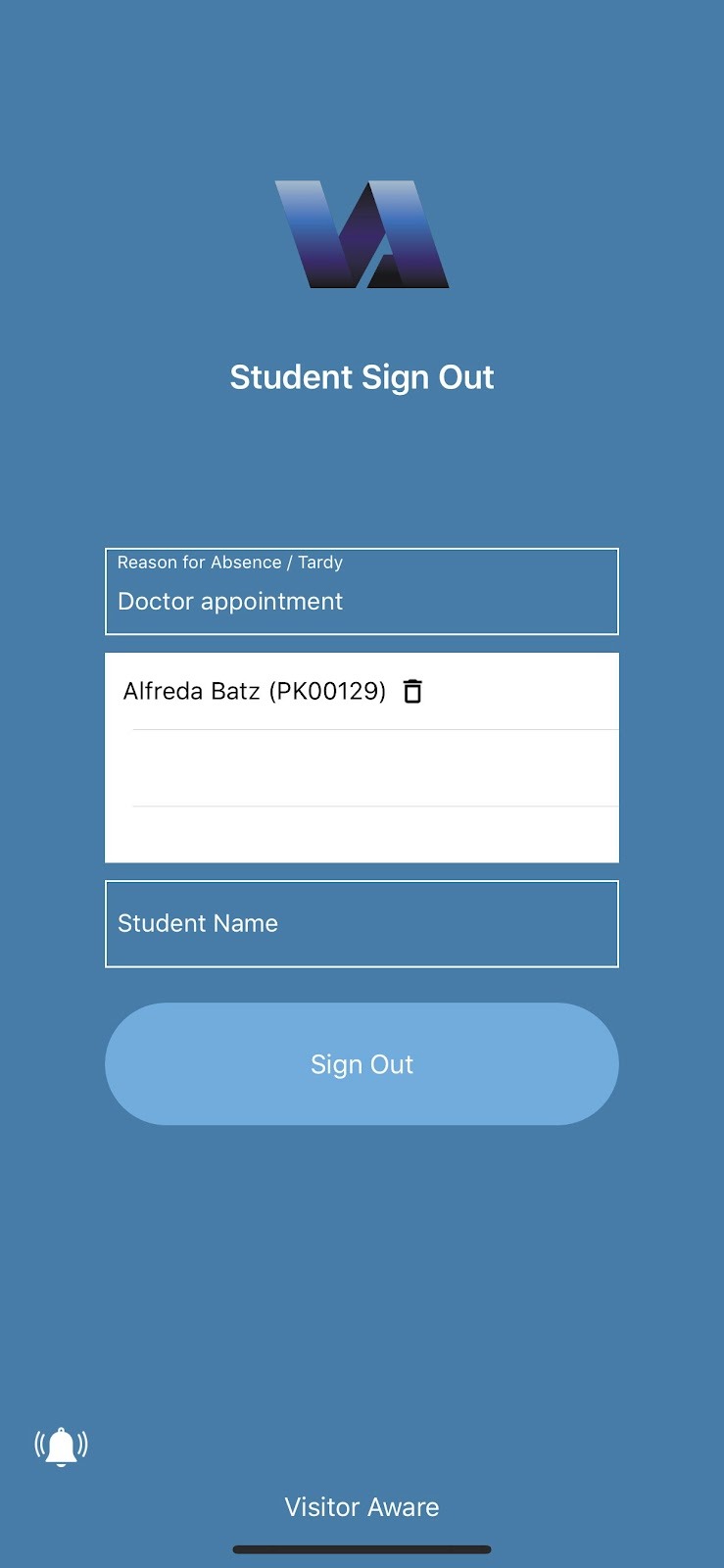 Sign Students Out and In Using the Application