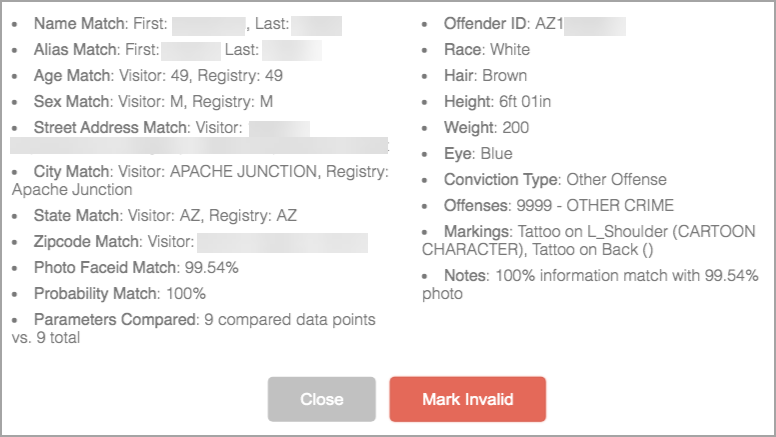 Review Positive Match Screening Results