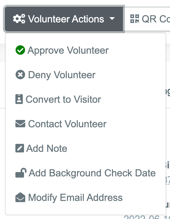 Manage Volunteer Login Credentials