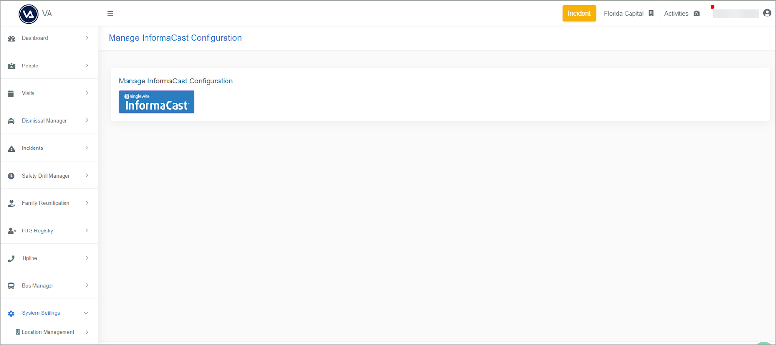 Integrate InformaCast with Visitor Aware